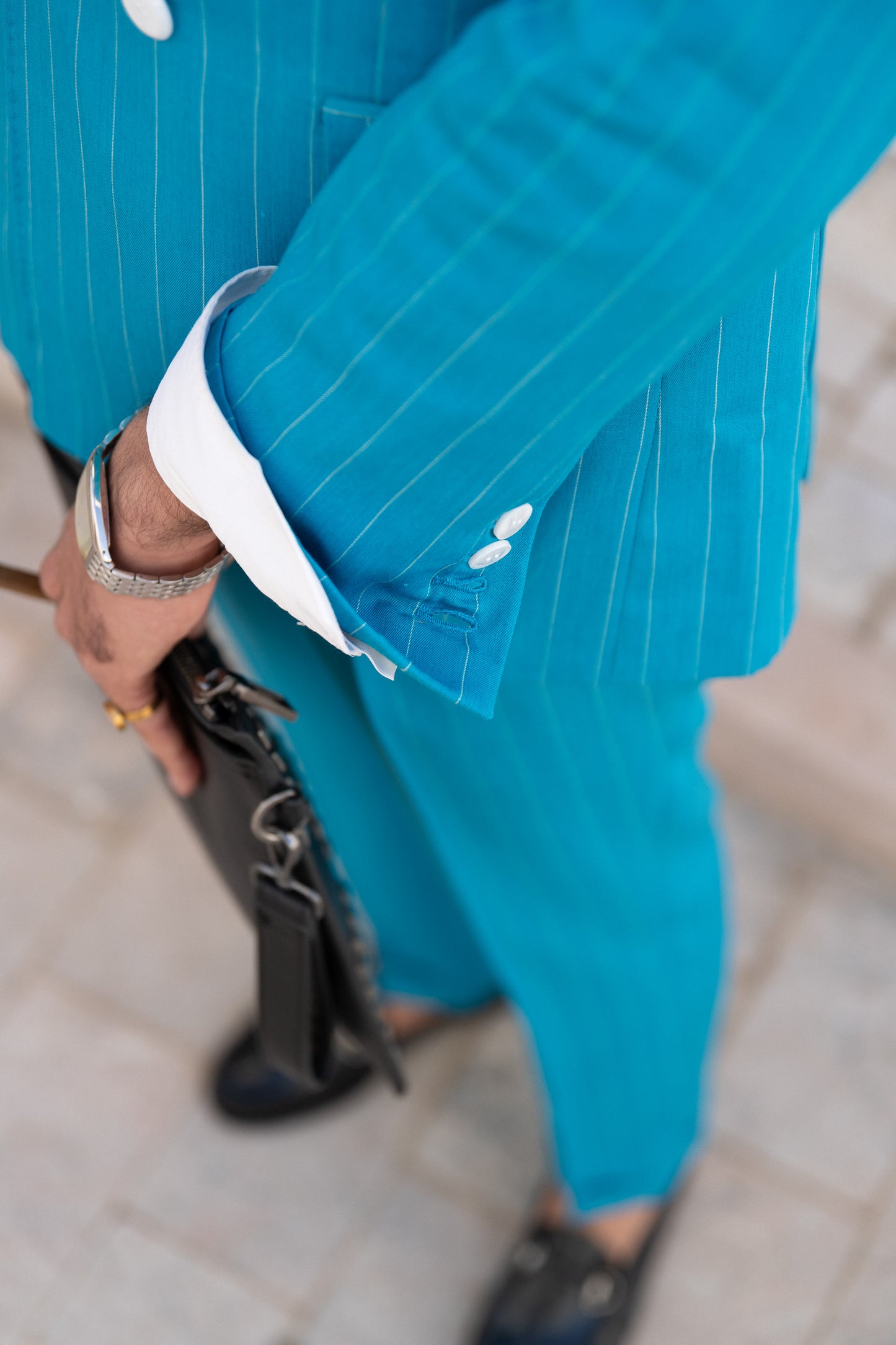 Napoli double breasted suit - Sky blue