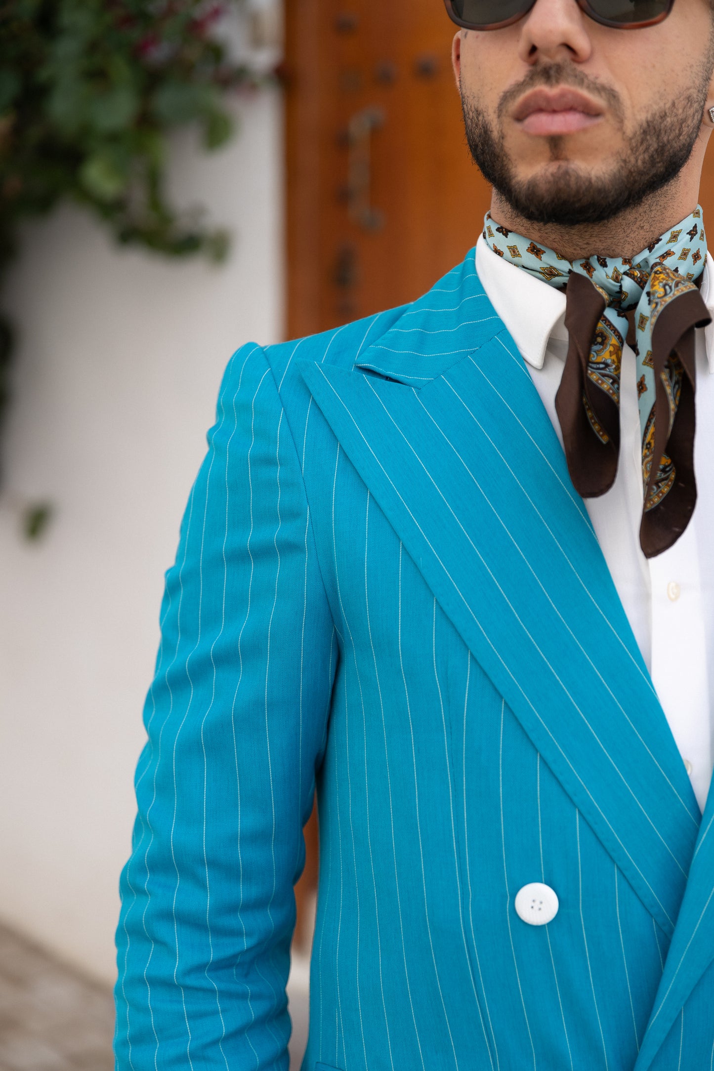 Napoli double breasted suit - Sky blue