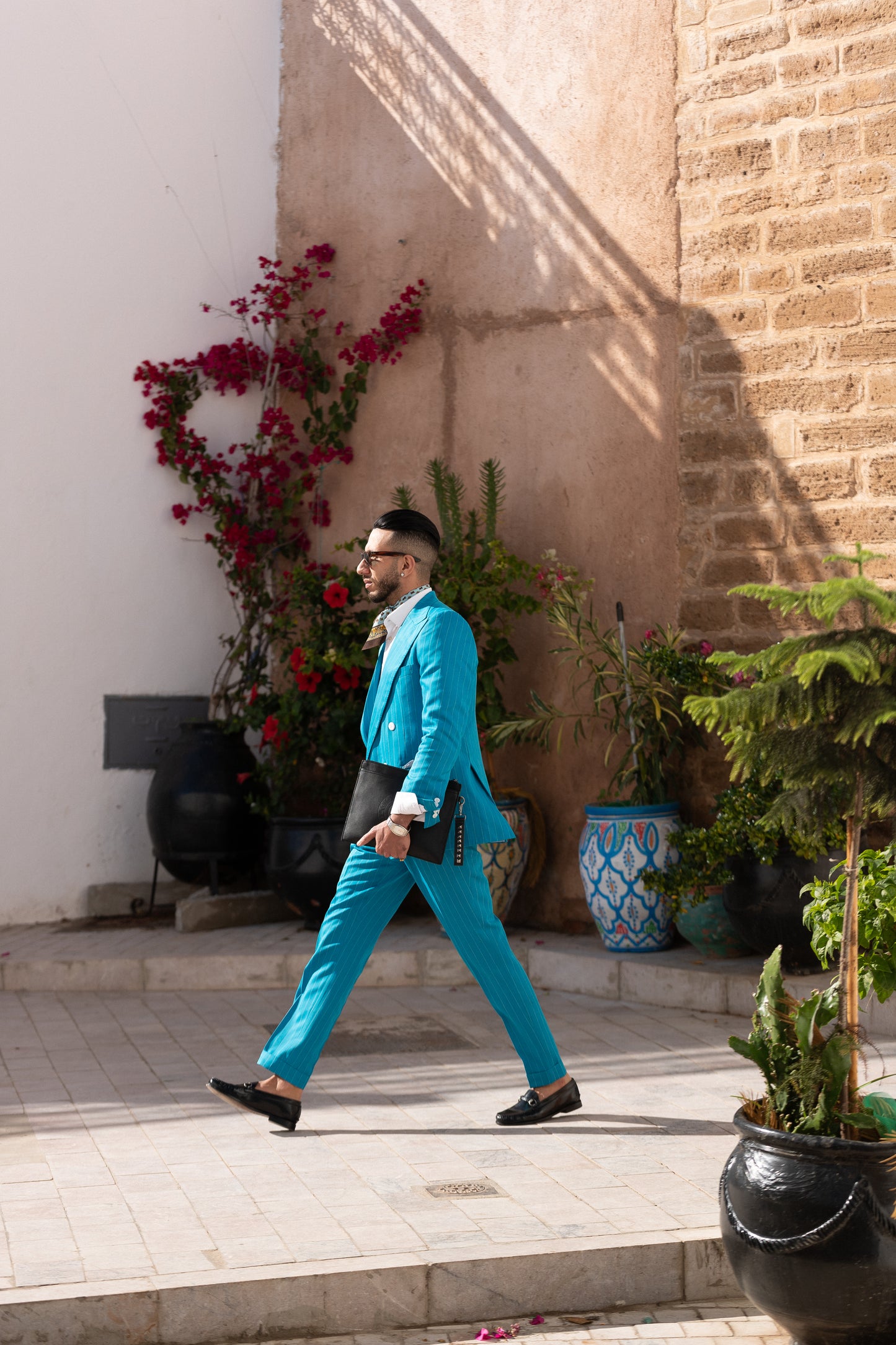 Napoli double breasted suit - Sky blue