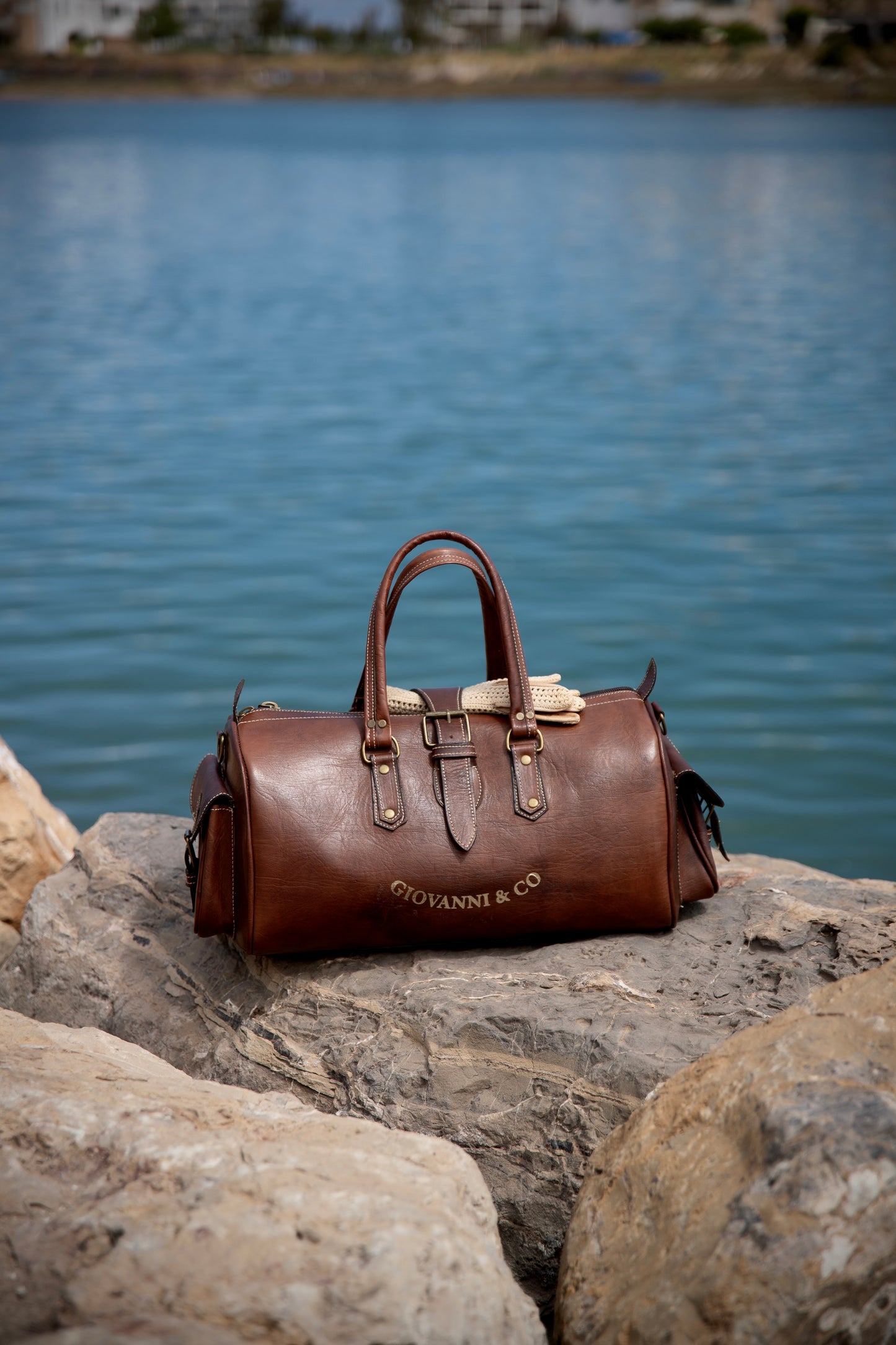 Luxury Leather Weekend Bag