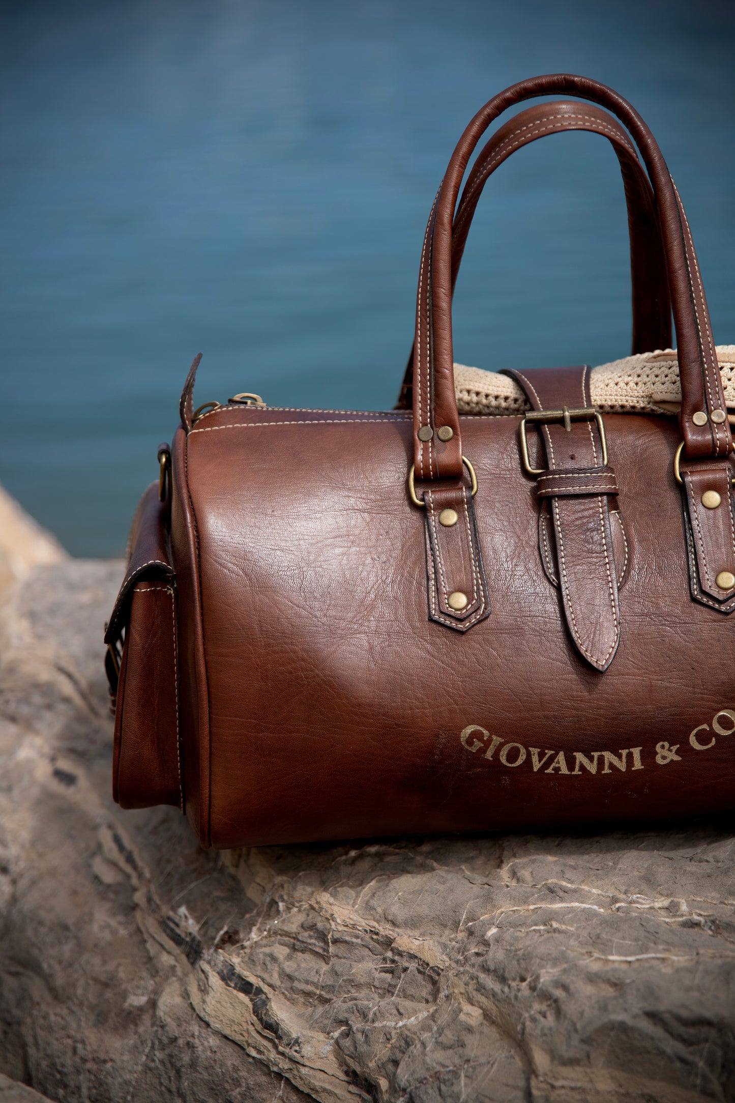 Luxury Leather Weekend Bag