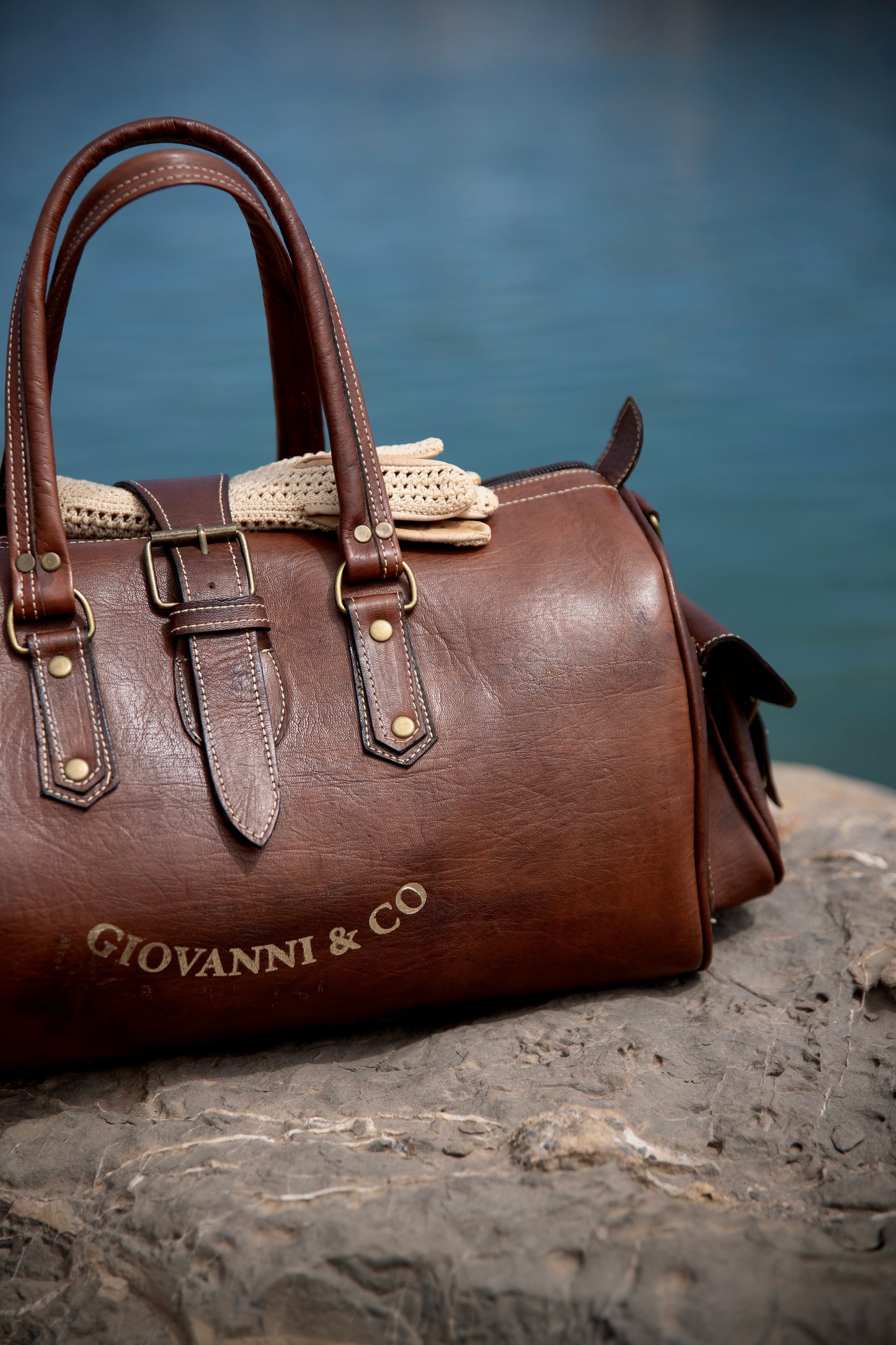 Luxury Leather Weekend Bag