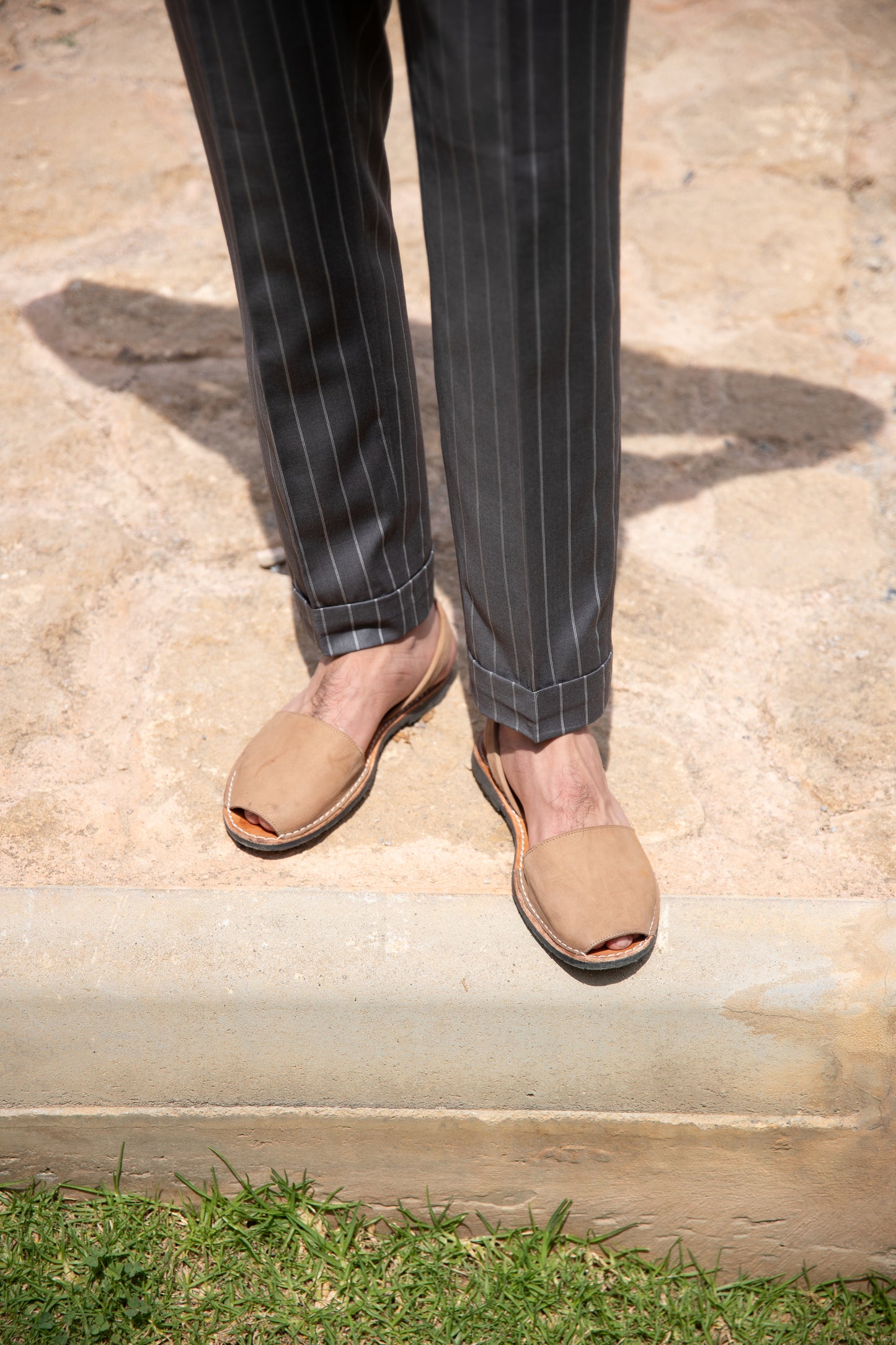 The Portofino Pant - Grey striped