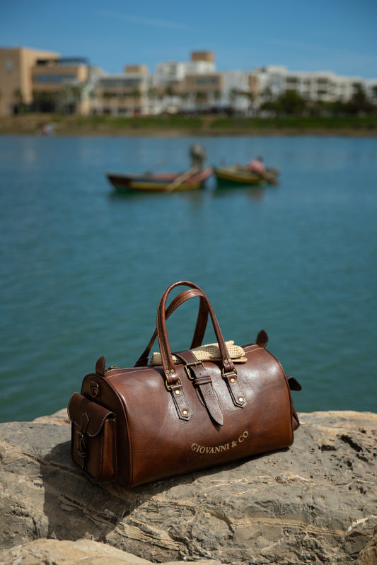 Luxury Leather Weekend Bag
