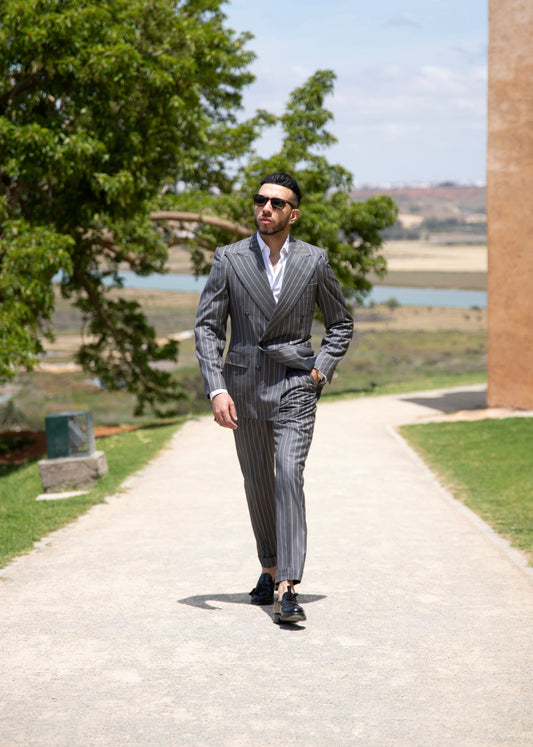 Imola striped suit - Grey
