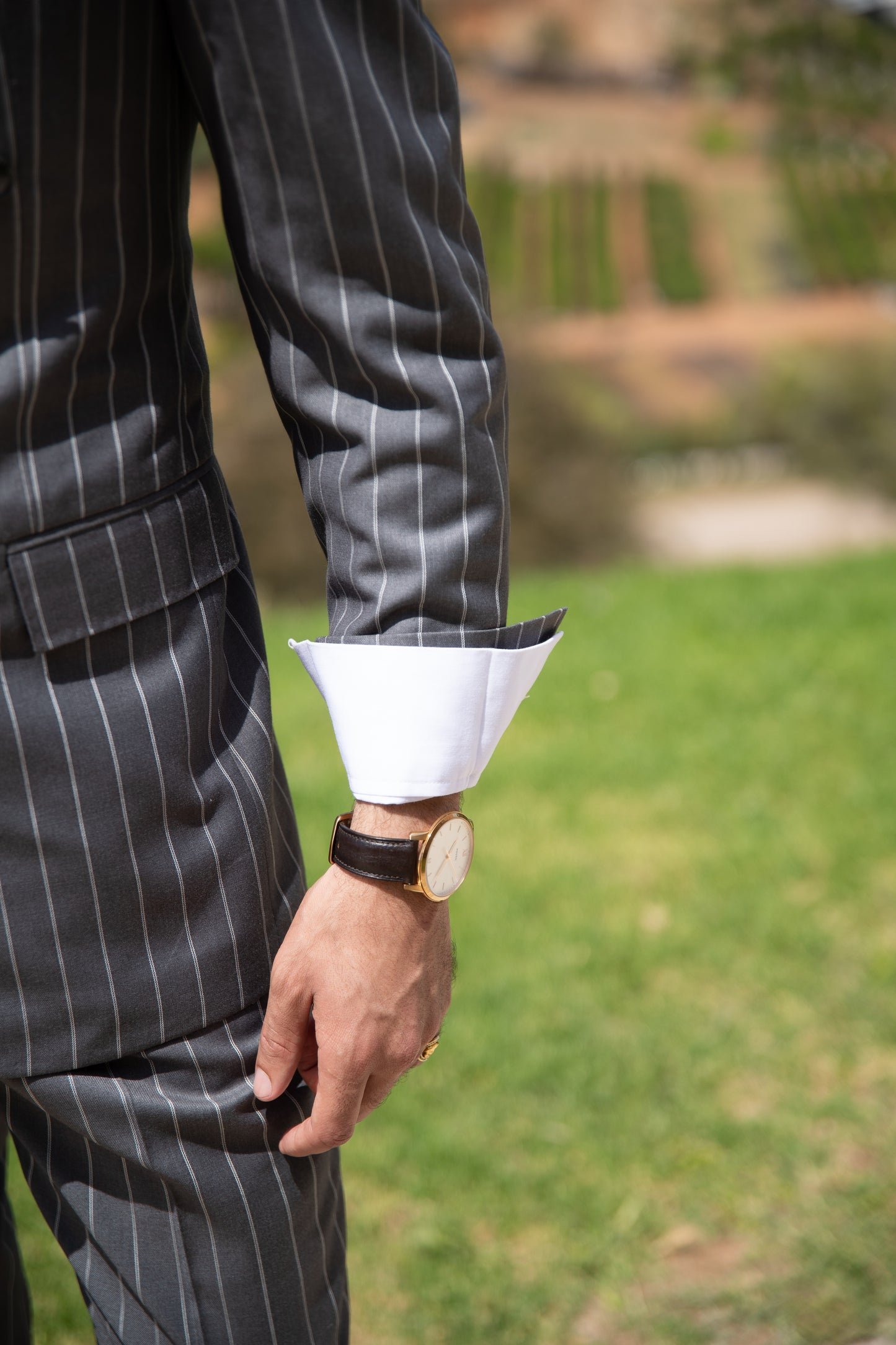 Imola striped suit - Grey